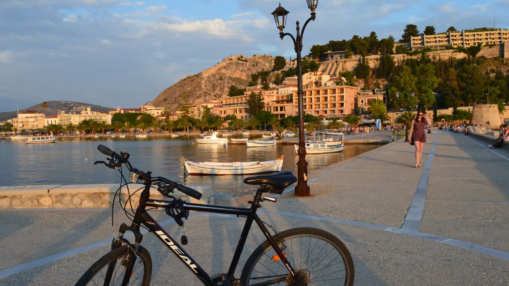 Sunset biking in Nafplio