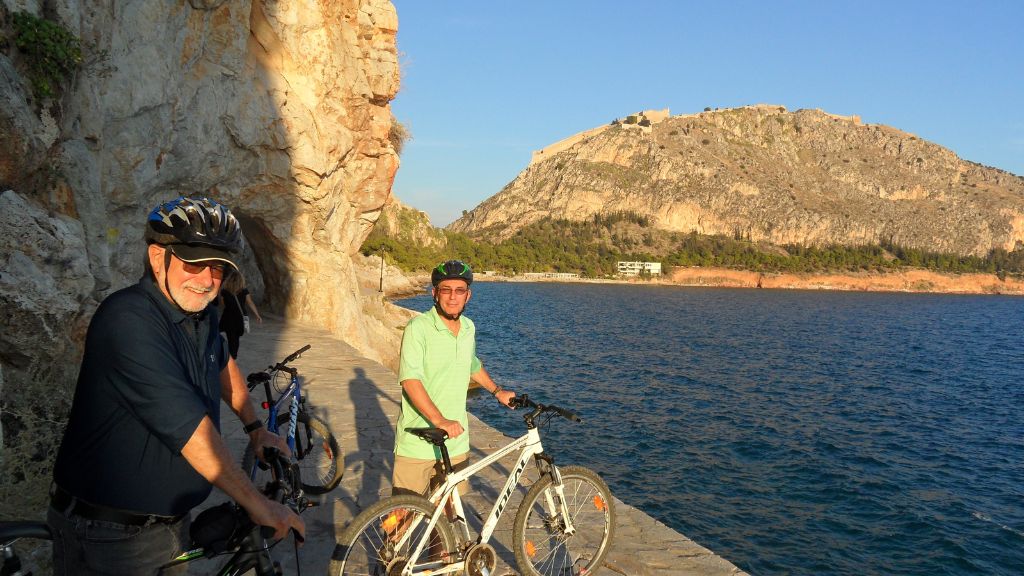 Sunset biking in Nafplio